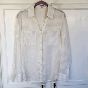 Express White Button Down Shirt